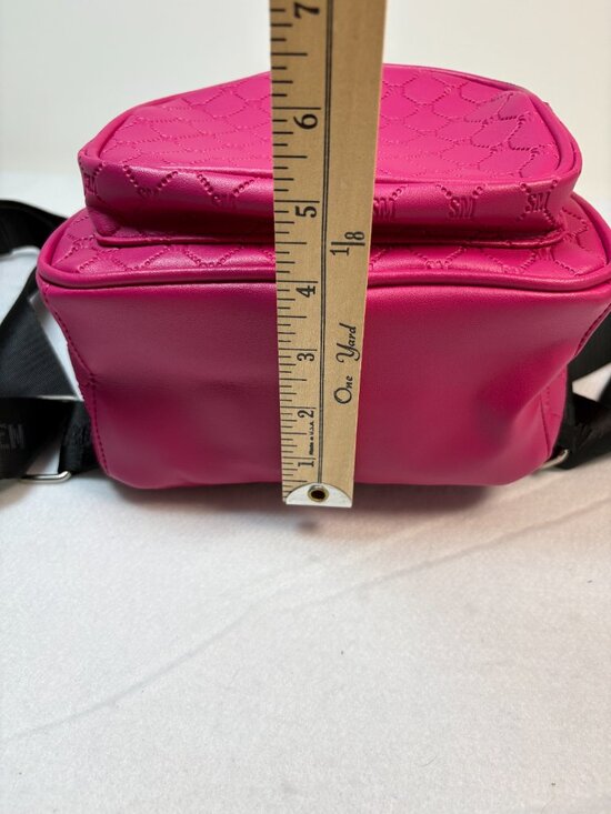 Steve Madden Fuchsia Pink Mini Backpack Quilted Logo Tassel Barbiecore Y2K Chic main image 4